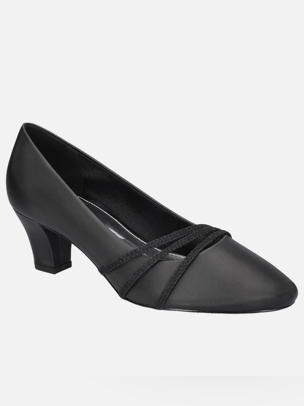Easy Street Alive @ 5 Cristiny Black Women's Mid Heel Dance Pumps Dance Flex